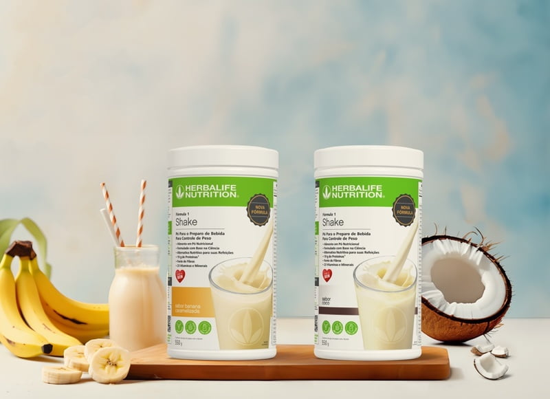 Herbalife lança novos sabores de shake vegetariano: Coco e Banana Caramelizada